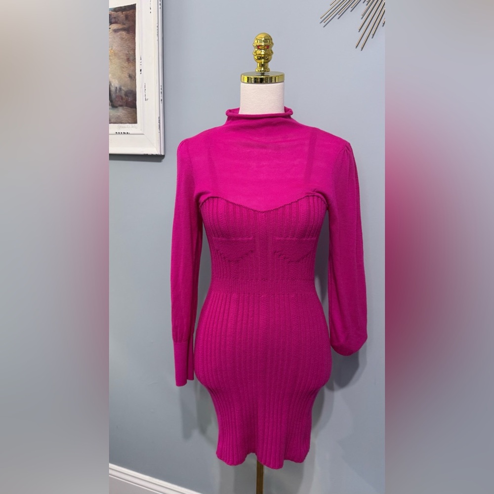 Anthropologie Pink Knit Dress